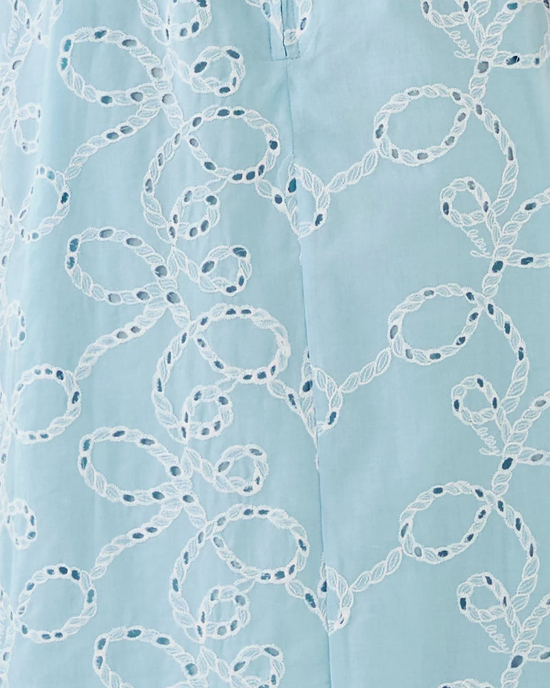 DELLA MIDI DRESS BLUETTE SAILORS KNOT EYELET