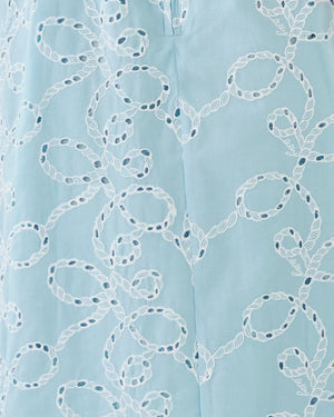 DELLA MIDI DRESS BLUETTE SAILORS KNOT EYELET