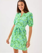 OLIVINE SHORT SLEEVE DRESS COOL MINT CATCHIN RAYS