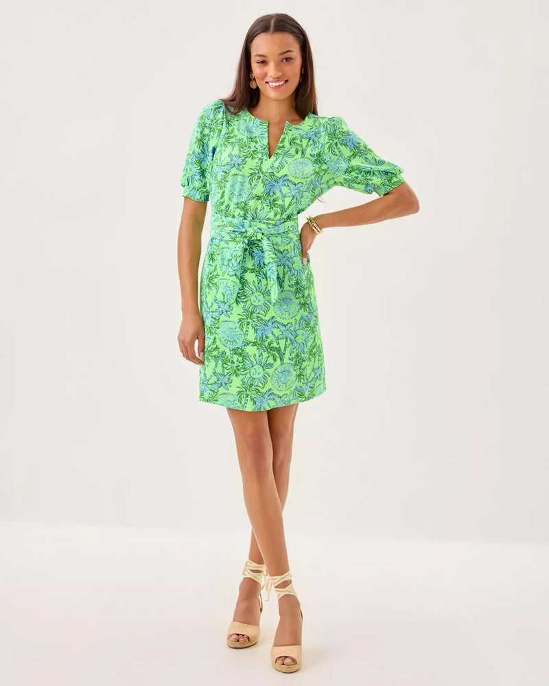 OLIVINE SHORT SLEEVE DRESS COOL MINT CATCHIN RAYS