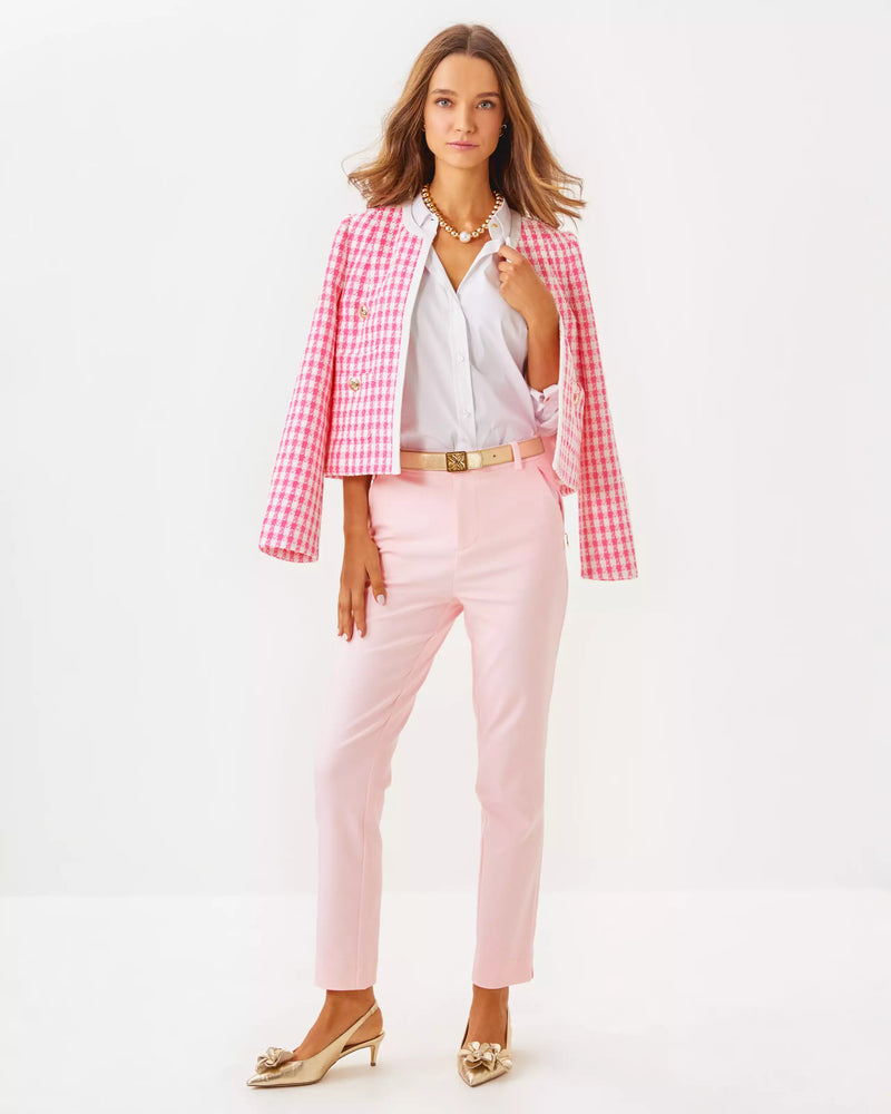 ROHANA BOUCLE JACKET ROUSSEAU PINK CHARMING CHECK BOUCLE