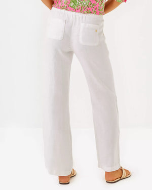 BRAWLEY LINEN PANT RESORT WHITE