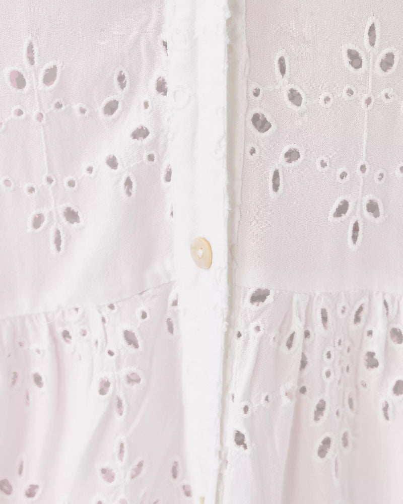 BRAILEY EYELET COVERUP RESORT WHITE HIDEAWAY RAYON EYELET