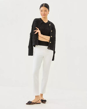 LENALIE CARDIGAN BLACK METALLIC GARDEN CROCHET