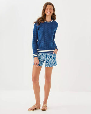 BROCKTON CREW NECK SWEATE STARLIGHT NAVY X COCONUT TIPPING