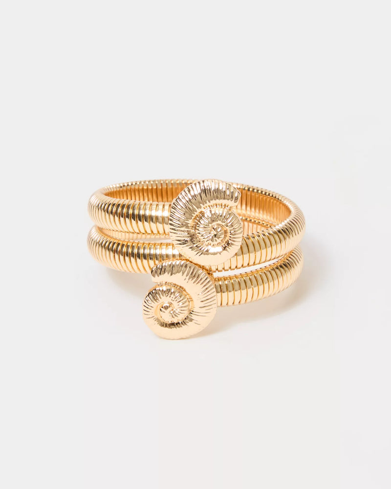 BAREFOOT BEACHCOMBER BRACELET GOLD METALLIC