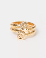 BAREFOOT BEACHCOMBER BRACELET GOLD METALLIC