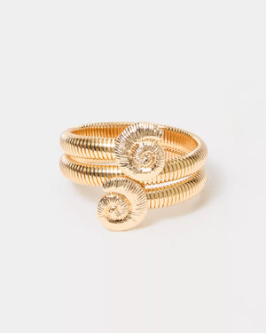 BAREFOOT BEACHCOMBER BRACELET GOLD METALLIC