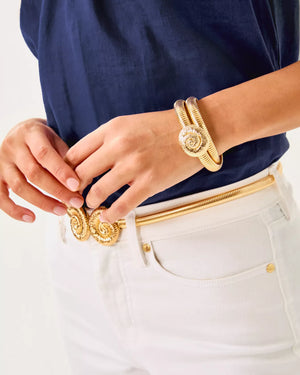 BAREFOOT BEACHCOMBER BRACELET GOLD METALLIC