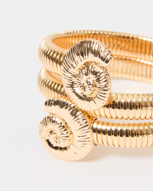 BAREFOOT BEACHCOMBER BRACELET GOLD METALLIC