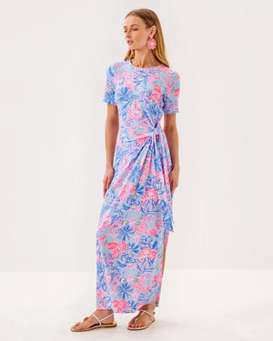 CHACE MAXI DRESS MULTI ELEPHANT SPLASH