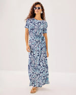 CHACE MAXI DRESS SAPPHIRE POOL SUMMER SHORELINES