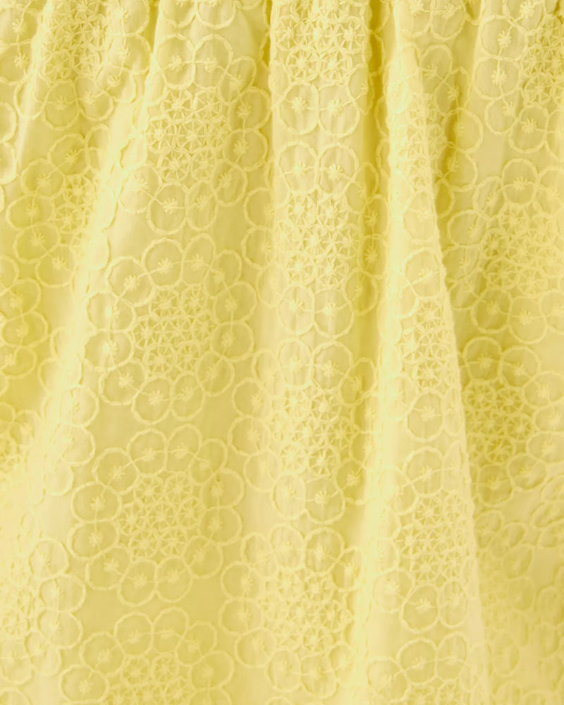 KATARA OFF THE SHOULDER TOP LIMONCELLO BUBBLE EMBROIDERY