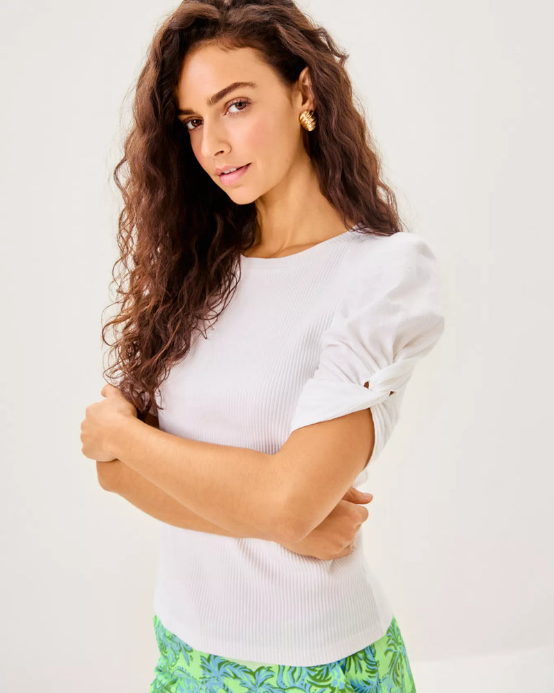 IGBY KNIT TOP RESORT WHITE