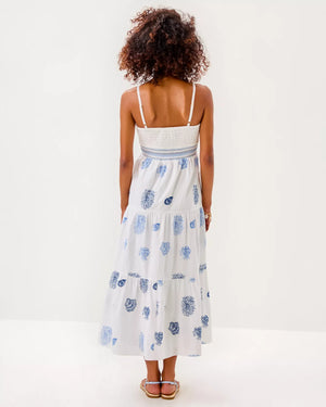 ZANNA EMBROIDERED COTTON RESORT WHITE CASTAWAY EMBROIDERY