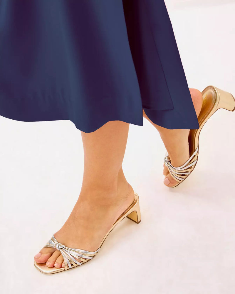 CORA SANDAL GOLD METALLIC X SILVER METALLIC