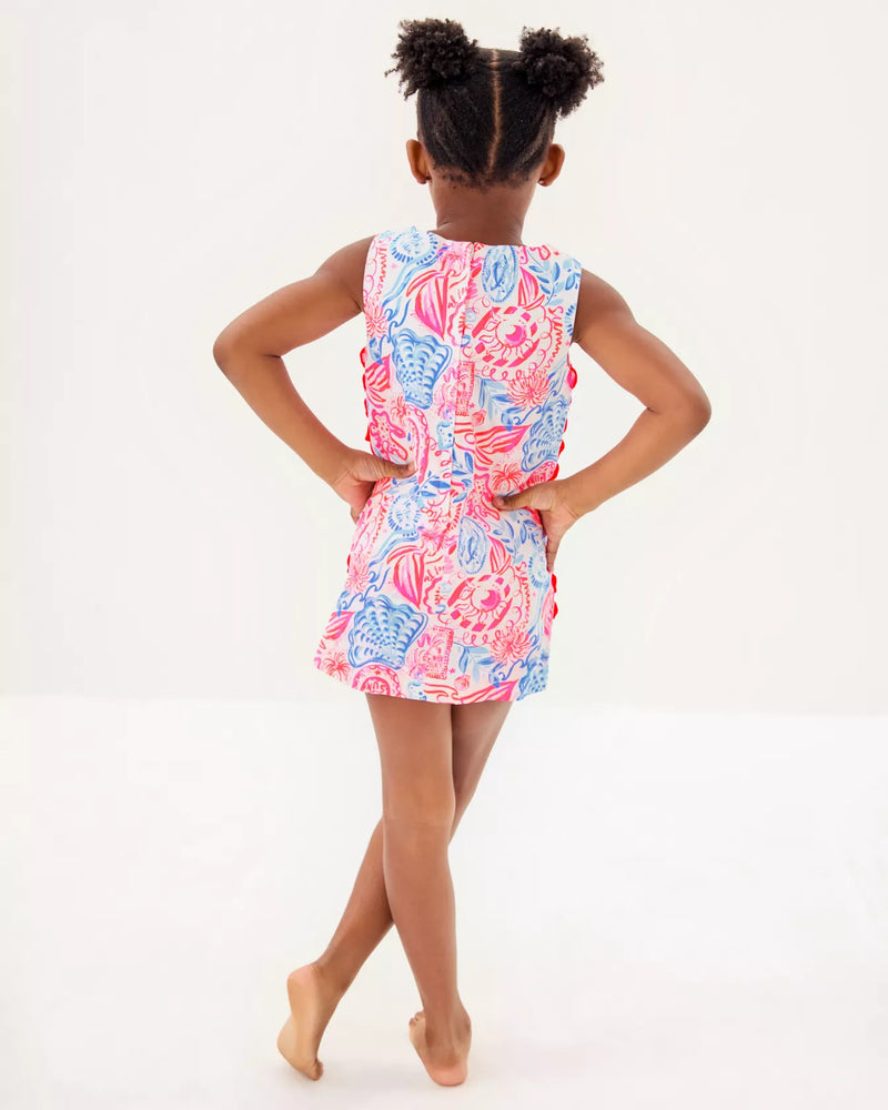 GIRLS MINI ROMEY SHIFT SET RESORT WHITE LIL SUN SEA SAND