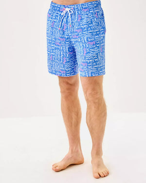 MENS STUFF DEL LAGO SWIM SUNWASHED BLUE SEACRETS