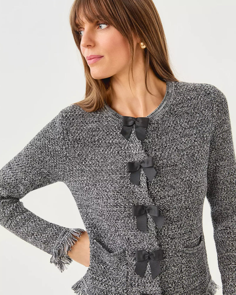 KELSO CARDIGAN BLACK MARL