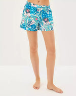 ABRIANNA PJ WOVEN BOXER BREEZY AQUA BEST FRONDS FOREVER