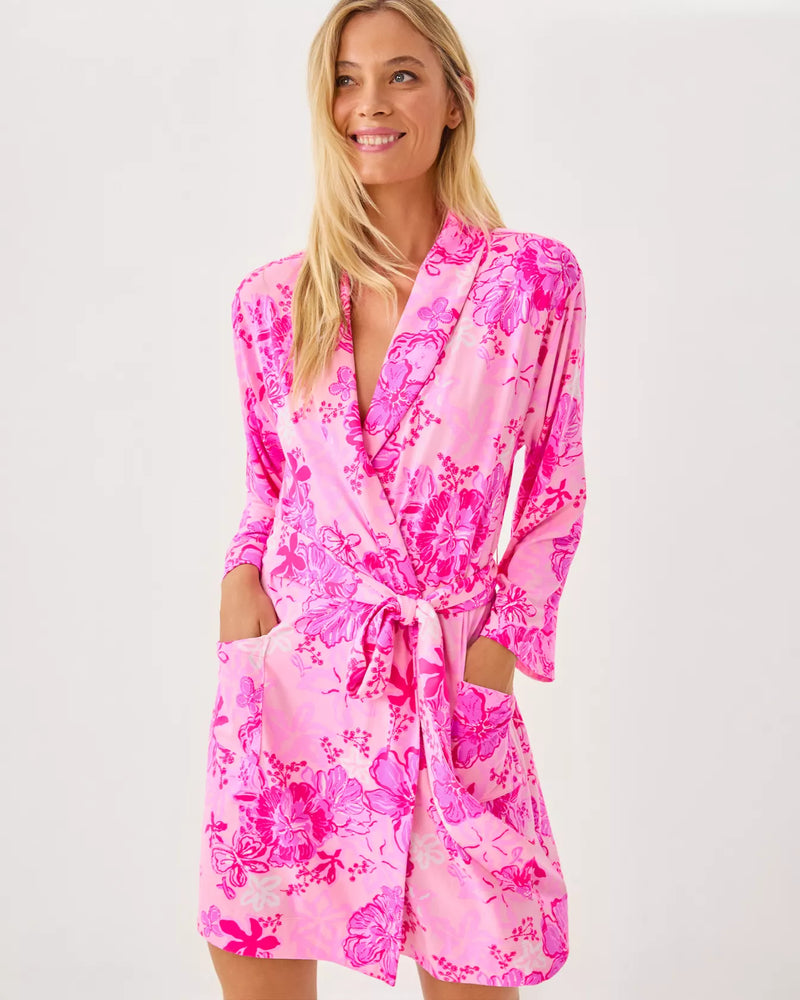 ISSIE PJ KNIT ROBE PARIGI PINK SUPPORTING SQUAD