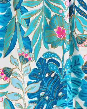 DARCEY PJ WOVEN TOP BREEZY AQUA BEST FRONDS FOREVER