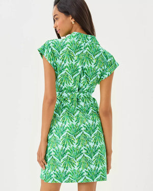 EMERSYN DRESS KITTS GREEN CROSSGRAIN SHADY BABE