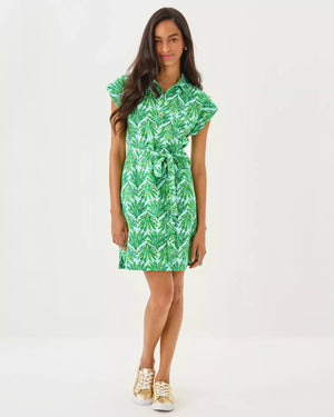 EMERSYN DRESS KITTS GREEN CROSSGRAIN SHADY BABE