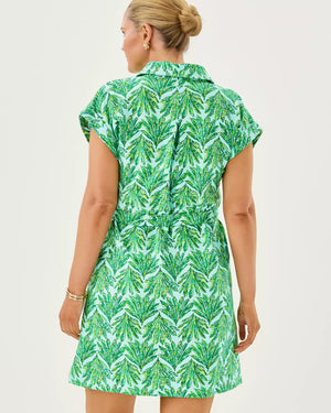 EMERSYN DRESS KITTS GREEN CROSSGRAIN SHADY BABE