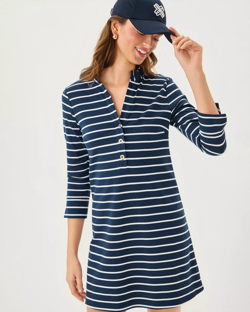 KNIGHTLEY DRESS LOW TIDE NAVY HERITAGE STRIPE