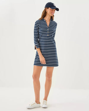KNIGHTLEY DRESS LOW TIDE NAVY HERITAGE STRIPE