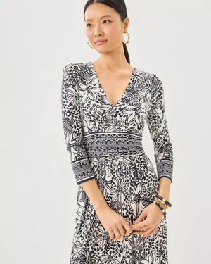 ROSLYNNE MAXI DRESS ONYX LOTS TO SPOT ENGINEERED