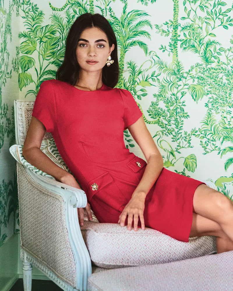 FALLON DRESS CHERRY RED