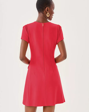 FALLON DRESS CHERRY RED