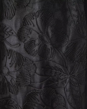 LYNSI MIDI DRESS NOIR SUNSET BLOOM EMBROIDERED ORGANZA