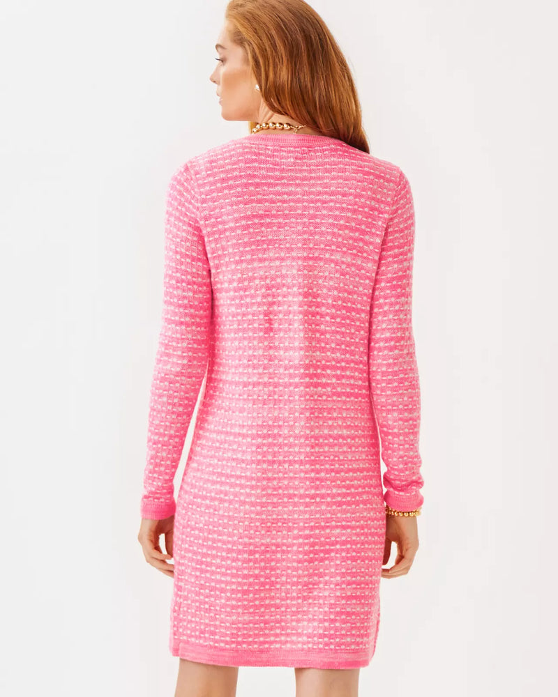 BANEBERRY CARDIGAN ROUSSEAU PINK METALLIC MARL