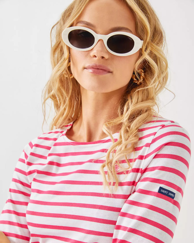 LILLY X SAINT JAMES MINQUIDAME TEE ROSE SOLEIL STRIPES