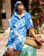 LILLY X SAINT JAMES LEONIE SHIRT DRESS AZURE SOLEIL