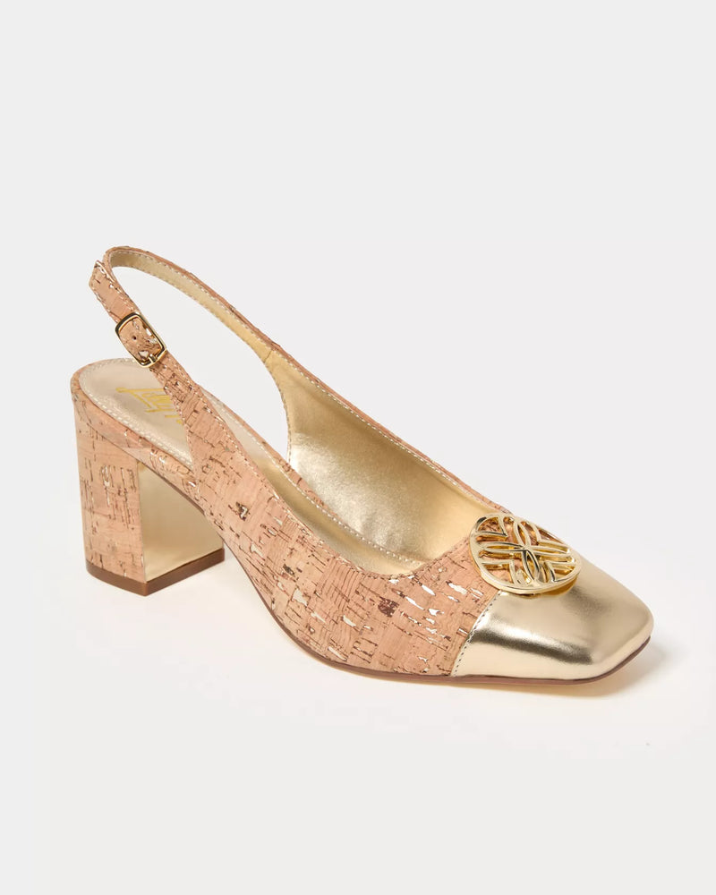 MARI CORK SLINGBACK PUMP NATURAL
