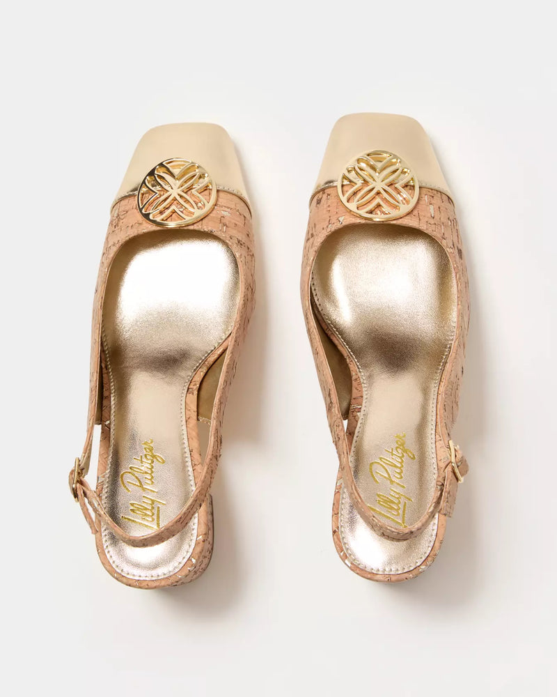 MARI CORK SLINGBACK PUMP NATURAL