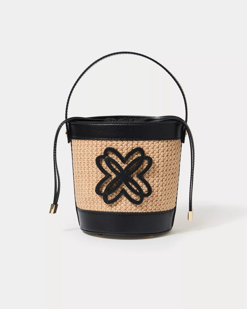 MALIA RAFFIA BUCKET BAG SUNBAKED TAN