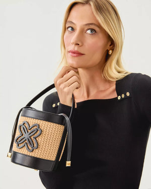 MALIA RAFFIA BUCKET BAG SUNBAKED TAN