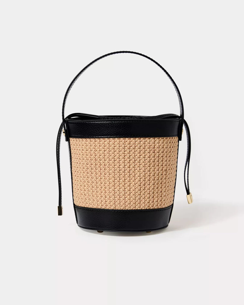 MALIA RAFFIA BUCKET BAG SUNBAKED TAN