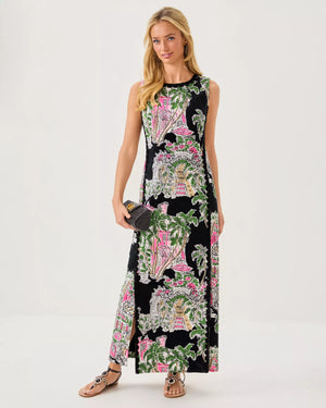 DARLENE STRETCH MAXI SHIFT ONYX OVERSIZED PB ANNIVERSARY TOILE