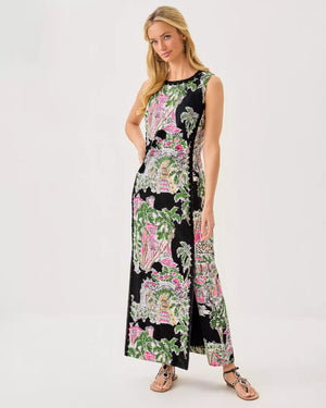 DARLENE STRETCH MAXI SHIFT ONYX OVERSIZED PB ANNIVERSARY TOILE