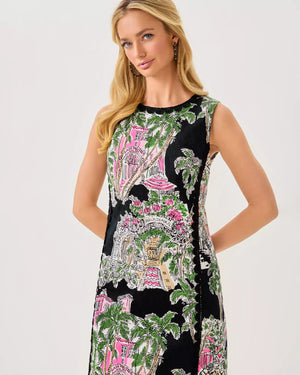 DARLENE STRETCH MAXI SHIFT ONYX OVERSIZED PB ANNIVERSARY TOILE