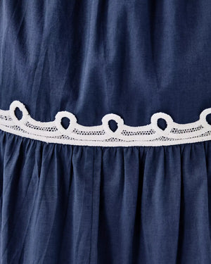 ZANNA COTTON MIDI DRESS SAPPHIRE POOL