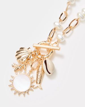 SUNBATHERS BLISS NECKLACE GOLD METALLIC