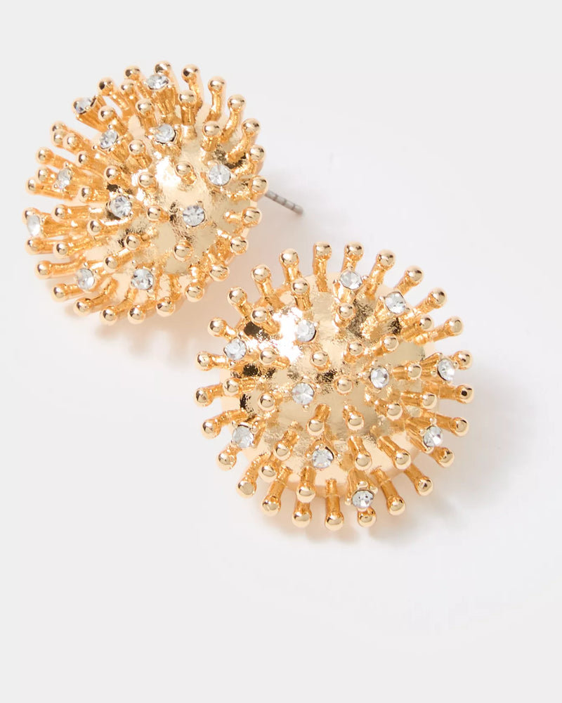 SUMMER SHORELINES STUD EARRINGS GOLD METALLIC