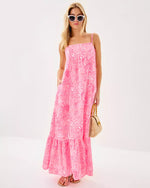 ROZALIE LINEN MAXI DRESS CONCH SHELL PINK PENNYS PLAYGROUND
